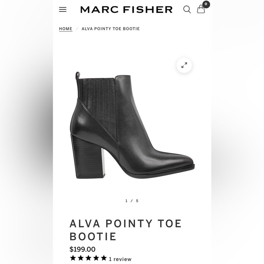 Marc Fisher Alva Bootie 6.5M in Black